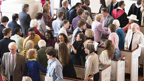 People at church