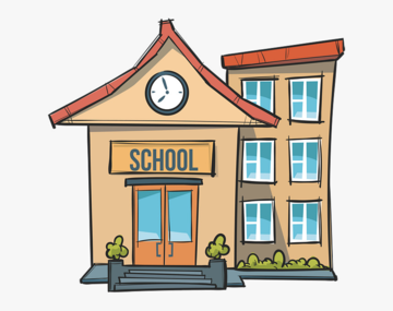 Clipart image of a school